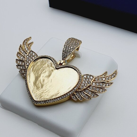 14K Gold Plated Cubic Zircon Pendant, EVBRS628 - Picture 3 of 9